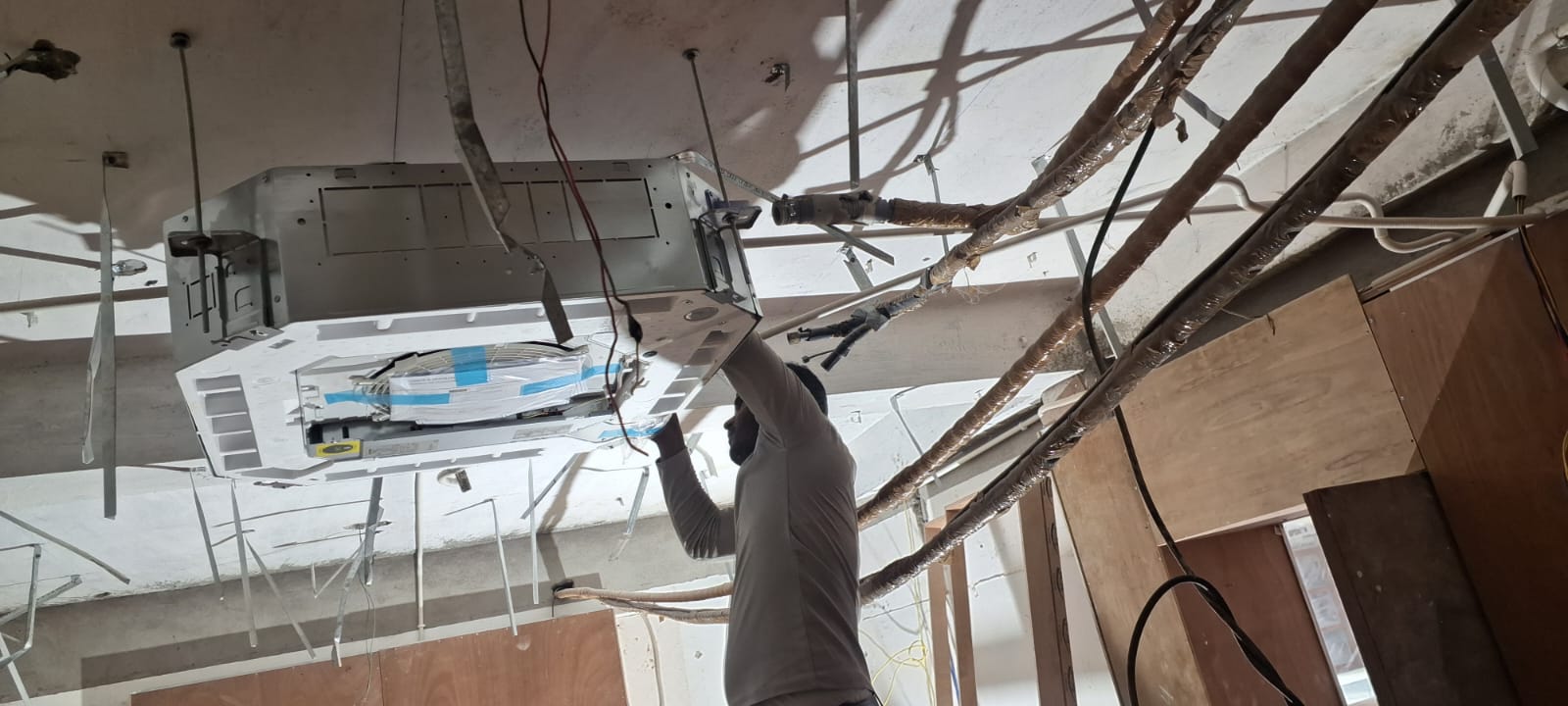 Ceiling AC Ducting Work